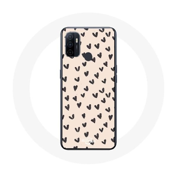 Coque Oppo A53 Sorte Hjerter baggrund