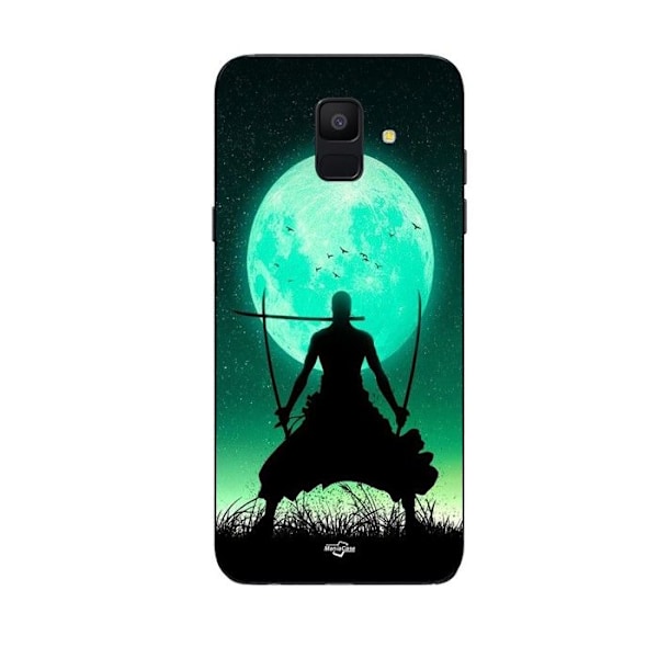 Coque Maniacase för Samsung Galaxy A6 2018 roronoa zoro triple svärd fullmåne svart