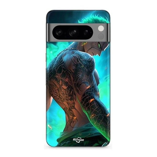 Coque - MANIACASE - Google Pixel 8a Pro - Flexibel - One Piece Zoro - Silikon Svart