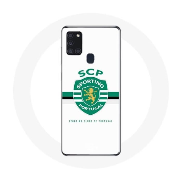 Coque maniacase för Samsung Galaxy A21S scp Sporting Portugal vit bakgrund Svart