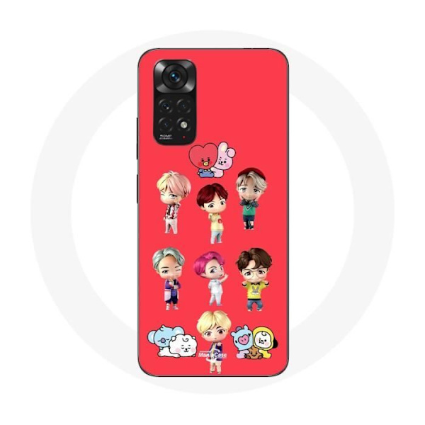 Coque för Xiaomi Redmi Note 11S BTS TinyTAN Animation BT21 Affisch