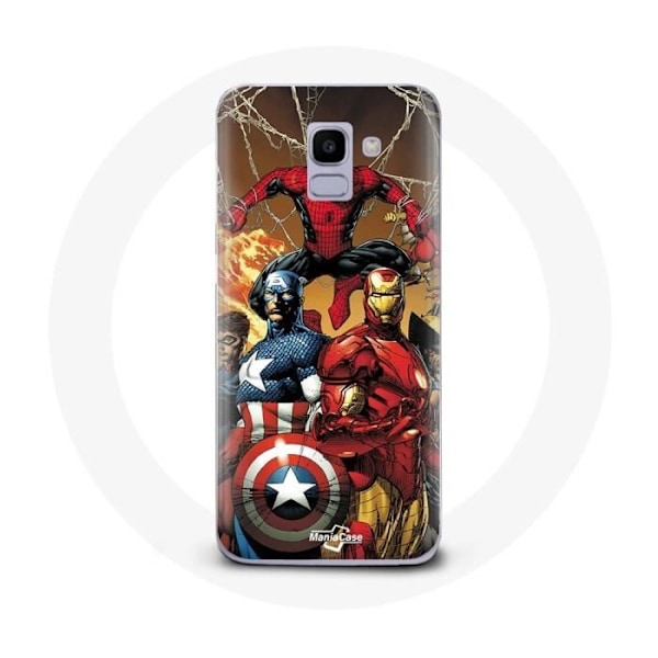 Fodral för Samsung Galaxy A6 2018 Avengers inkräktare Gamla soldater