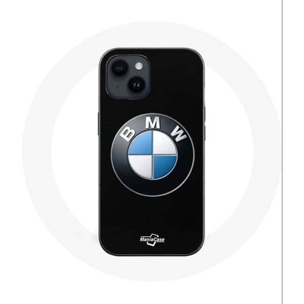 Coque - Maniacase - Iphone 14 Plus - BMW Logo - Silikone - Blød svart