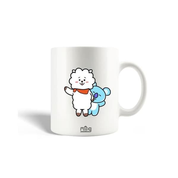 Mugg i keramik - BTS - BT21 RJ - 30cl - Diskmaskinsvänlig - Vit