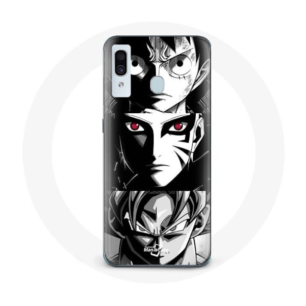 Coque - Maniacase - Samsung Galaxy A20e - Anime manga - Sangoku Naruto Luffy - Silikon skydd svart