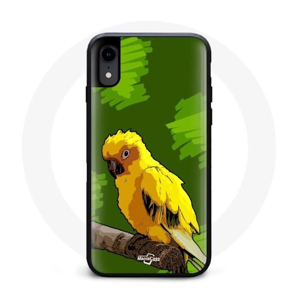 iPhone X Cover Gul Papegøje
