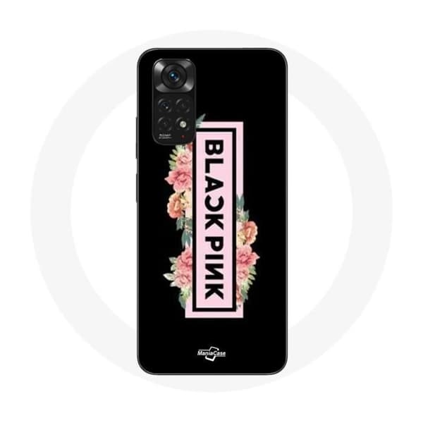 Cover til Xiaomi Redmi Note 11 4G Blackpink K-pop Gruppe Logo Sort Rosa Sort Baggrund