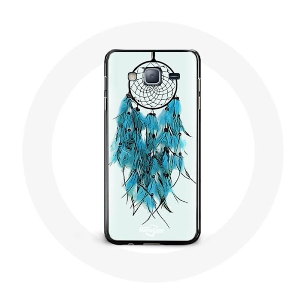 Coque för Samsung Galaxy A3 Drömfångare Blått Vitt Bakgrund