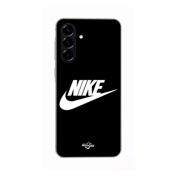 Coque - Maniacase - Samsung Galaxy A56 - Silikon - Mjuk - Nike-logotyp i vitt Svart