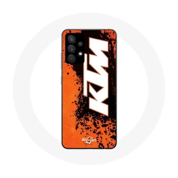 Coque för Samsung Galaxy A13 5G KTM-logotyp vit på orange bakgrund