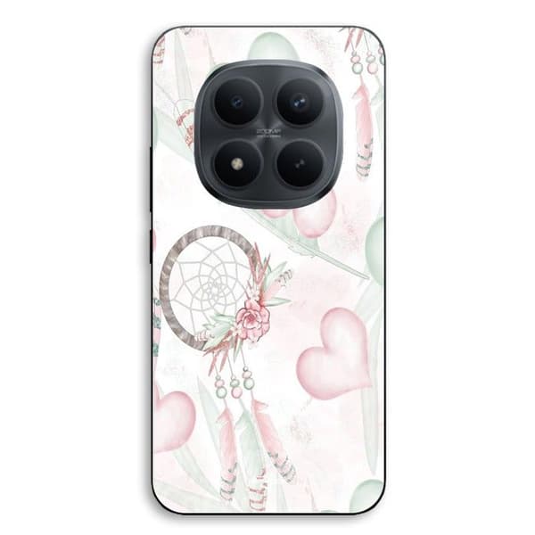 Telefoncover - MANIACASE - Xiaomi Redmi Note 15 Pro Plus 5G - hjerte tekstur - drømmefanger - Sort