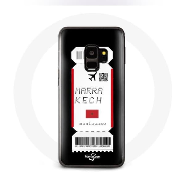 Coque - Samsung - Galaxy S9 Plus - Musta - Pehmeä - Lentolippu Marrakech Marokko