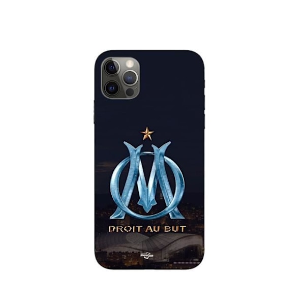 Skyddsfodral - Maniacase - Iphone 12 Pro - OM-logotyp i blått och guld - Silikon - Mjuk svart