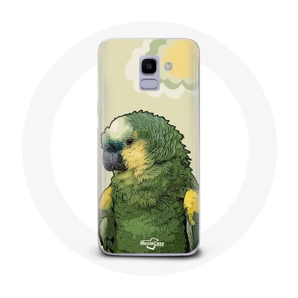 Cover til Samsung Galaxy A6 2018 Amazon Papegøjer Grøn