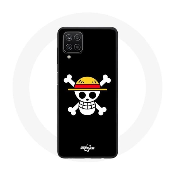 Coque för Samsung Galaxy A22 4G One Piece Manga Dödskalle Svart Bakgrund