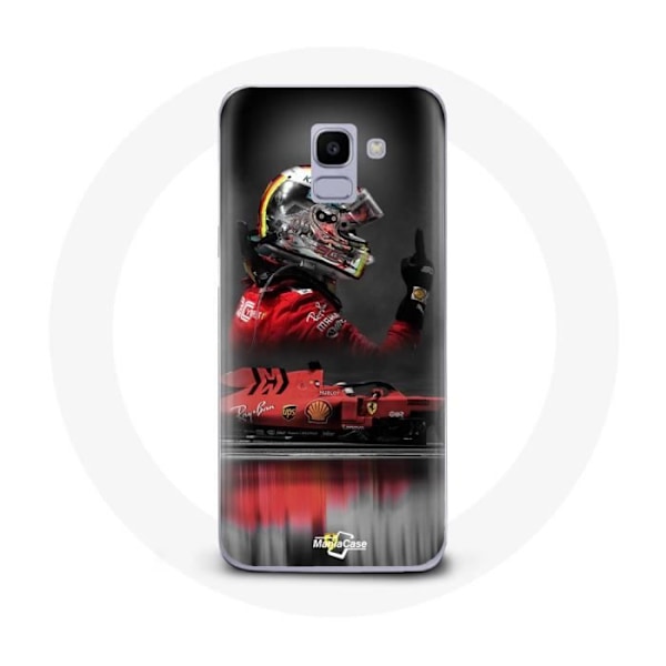 Skydd för Samsung Galaxy A6 2018 Formule 1 Sebastian Vettel Formel 1 Förare Röd