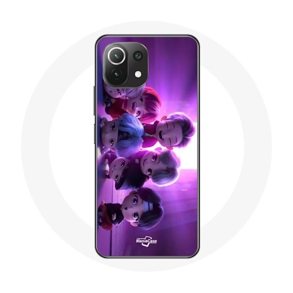 Coque för Xiaomi Mi 11 Lite BTS TinyTAN Animation Affisch RM Jin Suga J-Hope Jimin V Och Jungkook Mic Drop