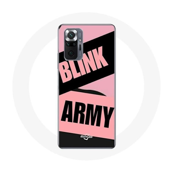 Coque för Xiaomi Redmi Note 10 Pro BTS ARMY och Blackpink Blink Ros Schwarz