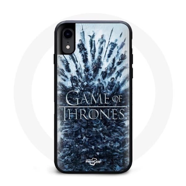 Coque för Iphone XS Game of Thrones säsong 8 Episod 1 Järntronen Karaktärer logotyp Grå