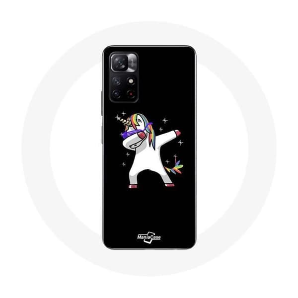 Coque - Dab - Xiaomi Redmi Note 11s 5G - Blød - Enhjørning - Hvid
