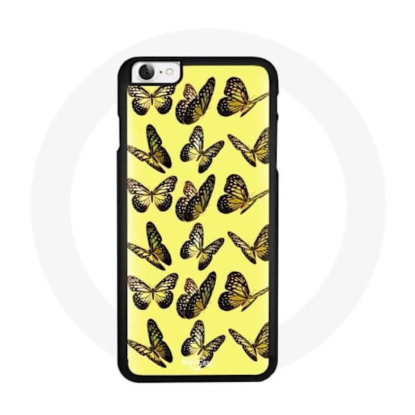 Iphone 4-fodral - Fjärilar - Flerfärgad - Mjuk - Stötskydd - Svart Flerfärgad