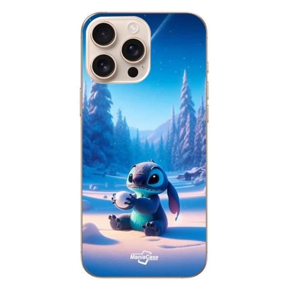 Coque - Maniacase - Iphone 16 Pro Max - Sød sne-stjerne Stitch - 3D - Blød
