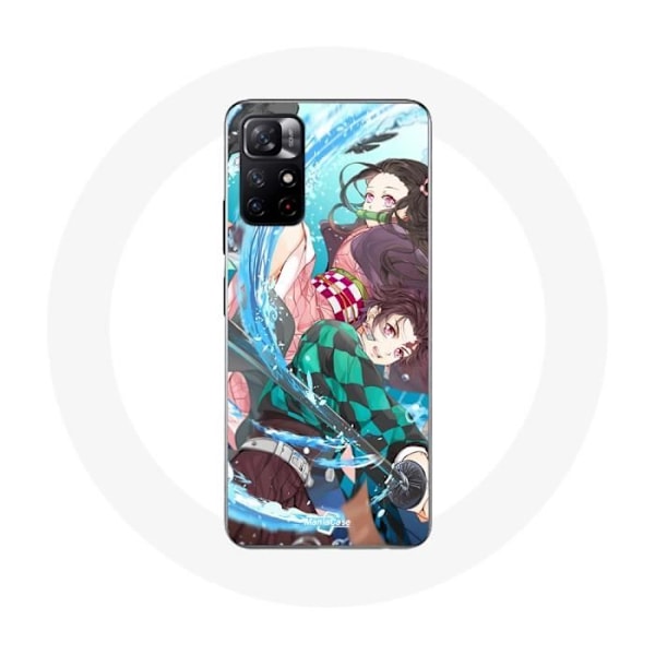 Coque för Xiaomi Redmi Note 11s 5G Tanjiro och Nezuko Demon Slayer Kimetsu no Yaiba Anime