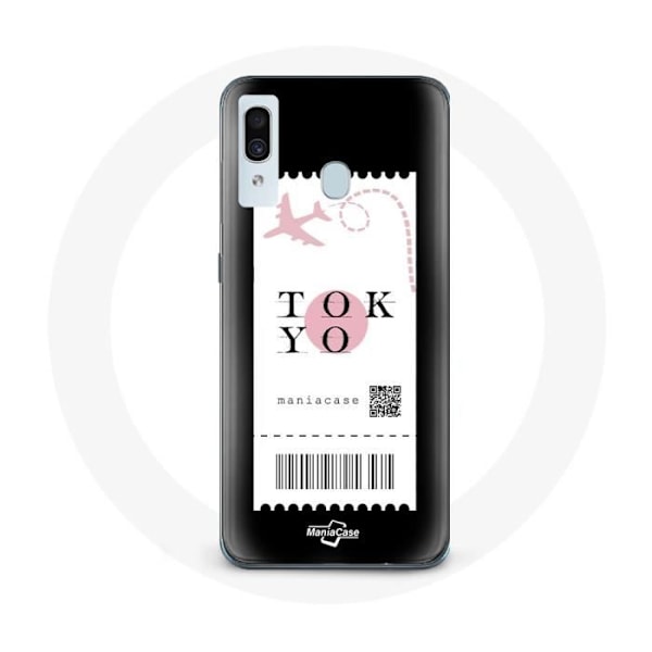 Coque - Samsung - Galaxy A40 - Smidig - Svart - Flygbiljett Tokyo Japan