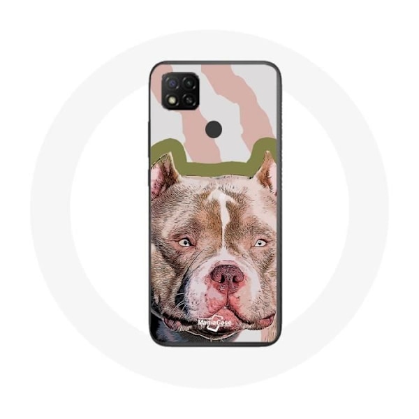 Coque - Xiaomi - Redmi 9C - Mjuk - Pitbull Hund - Brun kastanj