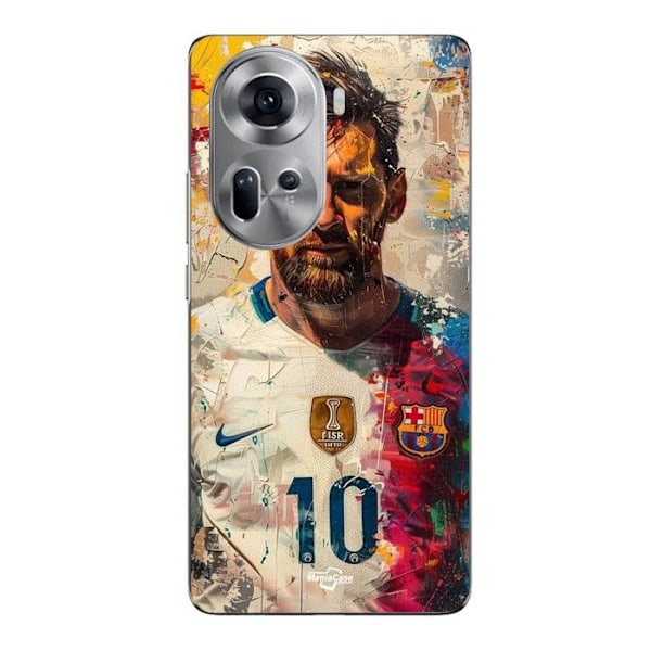 Coque för Oppo Reno 11 5g Messi Barcelona Argentina mästare prime nr 10 Maniacase Svart