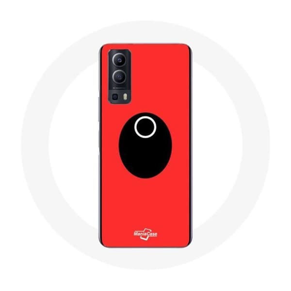 Coque - Vivo - Y72 - Blød - Rød - Squid Game maske cirkel