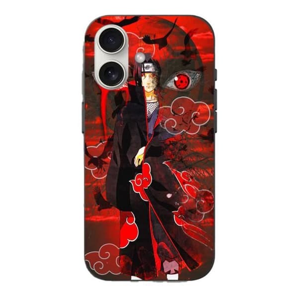 Iphone 16 Plus - BTS - Demon Slayer - Punainen - Pehmeä - Itachi Uchiha Röd