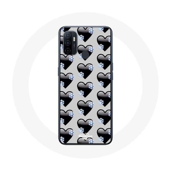 Coque Oppo A53 Mustat Sydämet
