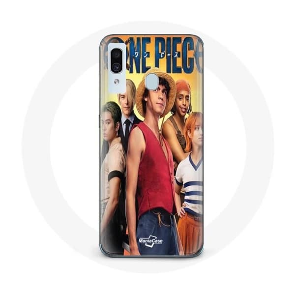 Coque - Maniacase - Samsung Galaxy A40 - Anime One Piece Luffy - Blød - Sort