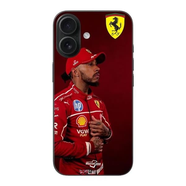 Coque - Ferrari - Iphone 16 - Blød - Rød - Sporty stil