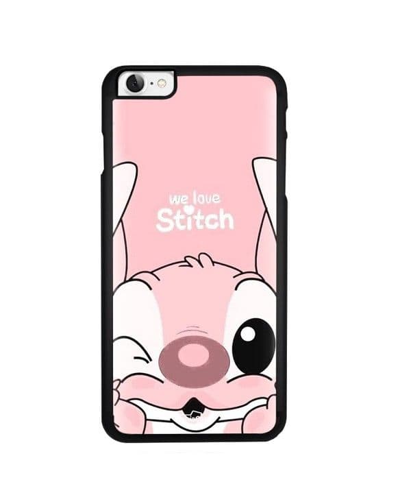Telefoncover - Maniacase - Iphone 8 - Blød - Silikone - Søde Stitch Angel Svart