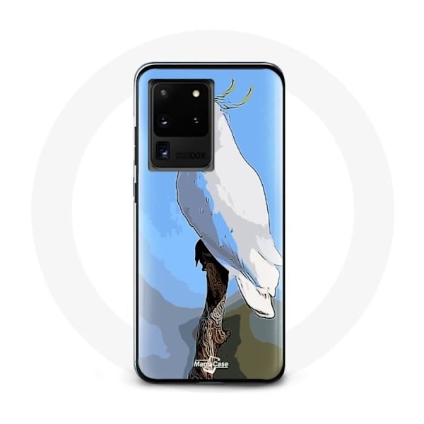 Skydd för Samsung Galaxy S20 Ultra Kakaduor Vita Papegojor Fåglar