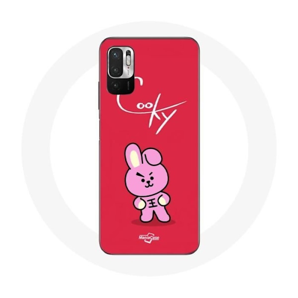 Coque för Xiaomi Poco M3 Pro BTS Bangtan Pojkar BT21 Cooky Röd Bakgrund