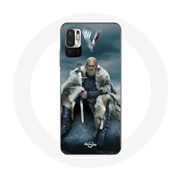 Coque - Vikings - Xiaomi Redmi Note 10 5G - Mjuk - Grå - Ragnar Lothbrok logotyp V Svärd Grå