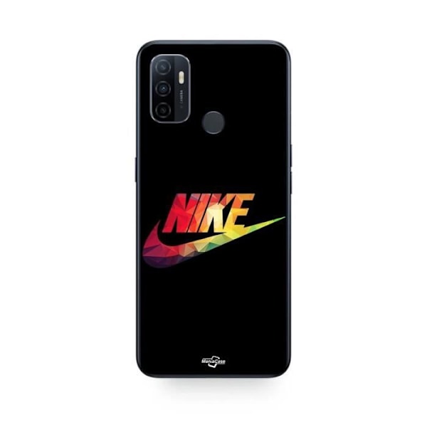 Coque Oppo A32 nike-logotyp färgglad front svart Maniacase
