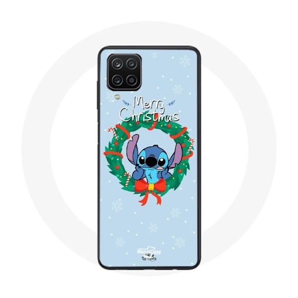Coque för Samsung Galaxy A42 5G Stitch snö glad jul blå