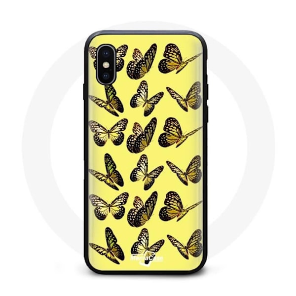 Coque - [MARKE] - Iphone XS max - Mjuk - Gul - Fjärilar Gul
