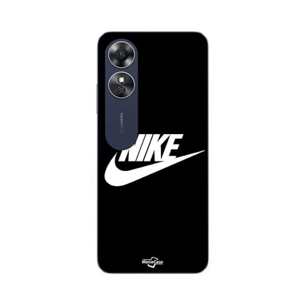 Coque Oppo A17 nike-logotyp vit framsidan svart Maniacase