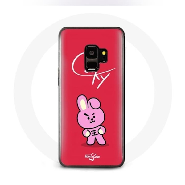 Coque för Samsung Galaxy S9 Plus BTS Bangtan Killar BT21 Cooky Röd Bakgrund