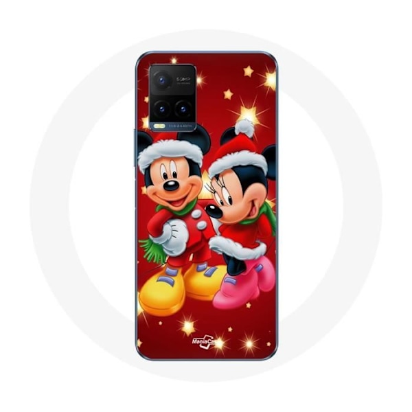 Skyddsfodral för Vivo Y21s 2021 / Y21 2021 Mickey Mouse och Minnie Mouse på julafton - Maniacase