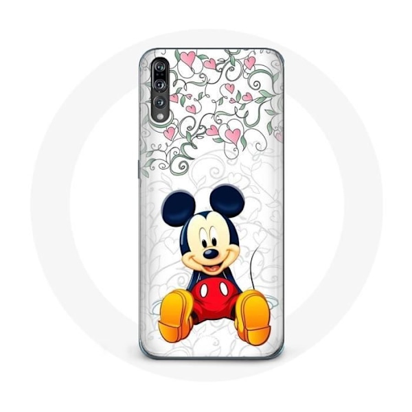 Mickey Mouse Blommor Hjärtar Fodral för Huawei P20 Pro