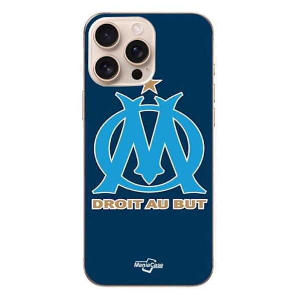 Coque Iphone 16 Pro Max - Maniacase - Logo OM Olympique de Marseille - Flexibel - Blå - Unisex Blå