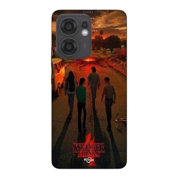 Telefoncase - Maniacase - Oppo Reno 13F - Silikon - Mjuk - Stranger Things säsong 4 Svart