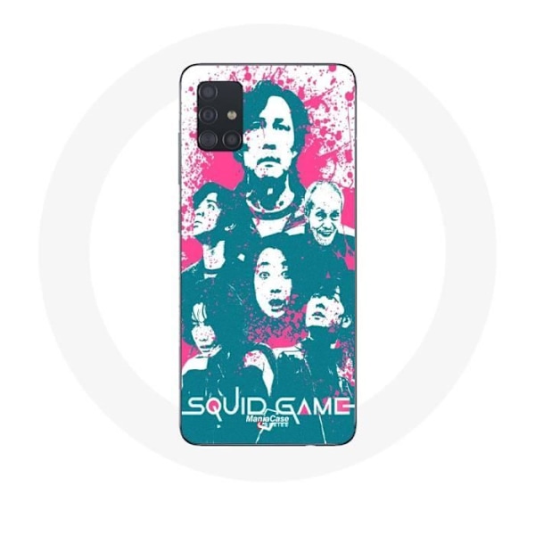 Coque för samsung galaxy A71 Squid Game Affisch karaktärer logga