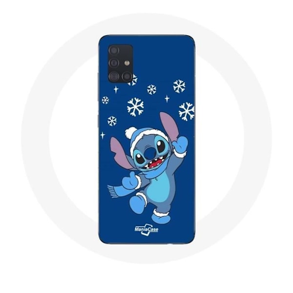 Coque för Samsung Galaxy A71 Stitch snö jul blå